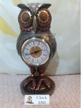 Bronze Owl Clock