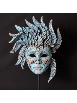 Edge Venetian Carnival Mask Teal